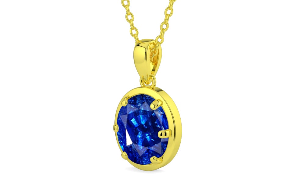 Panchdhatu Ceylon Blue Sapphire Pendant Rare Quality (P8)