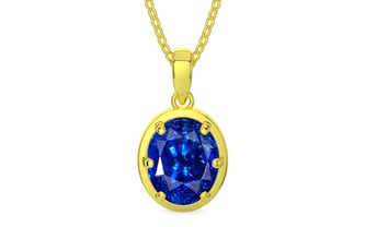 Panchdhatu Ceylon Blue Sapphire Pendant Rare Quality (P8)