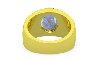 Panchdhatu Ceylon Blue Sapphire Ring Fine Quality (R1)