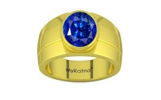 Panchdhatu Ceylon Blue Sapphire Ring Rare Quality (R1)