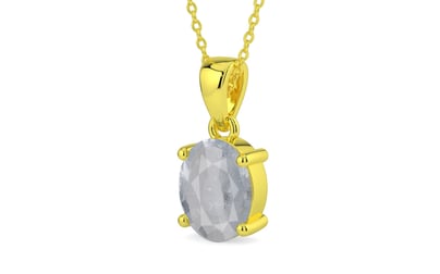 Panchdhatu Ceylon White Sapphire Pendant Fine Quality (P10)