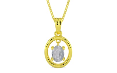 Panchdhatu Ceylon White Sapphire Pendant Fine Quality (P2)