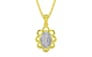 Panchdhatu Ceylon White Sapphire Pendant Fine Quality (P3)
