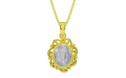 Panchdhatu Ceylon White Sapphire Pendant Fine Quality (P5)