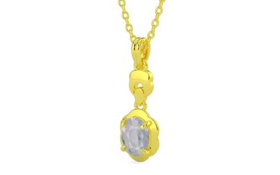 Panchdhatu Ceylon White Sapphire Pendant Fine Quality (P6)
