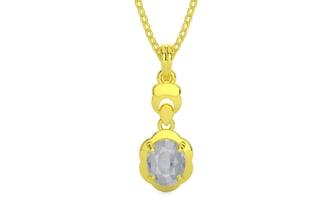 Panchdhatu Ceylon White Sapphire Pendant Fine Quality (P6)