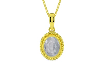 Panchdhatu Ceylon White Sapphire Pendant Fine Quality (P7)