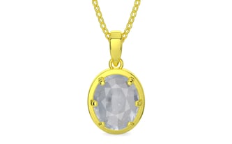 Panchdhatu Ceylon White Sapphire Pendant Fine Quality (P8)