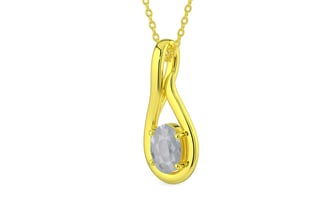 Panchdhatu Ceylon White Sapphire Pendant Fine Quality (P9)