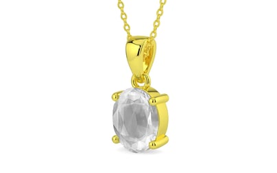 Panchdhatu Ceylon White Sapphire Pendant Limited Quality (P10)