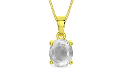 Panchdhatu Ceylon White Sapphire Pendant Limited Quality (P10)