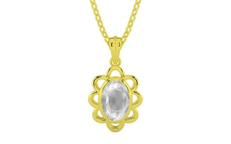 Panchdhatu Ceylon White Sapphire Pendant Limited Quality (P3)