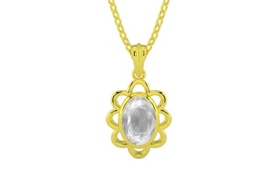 Panchdhatu Ceylon White Sapphire Pendant Limited Quality (P3)