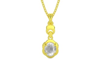 Panchdhatu Ceylon White Sapphire Pendant Limited Quality (P6)