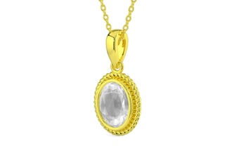 Panchdhatu Ceylon White Sapphire Pendant Limited Quality (P7)