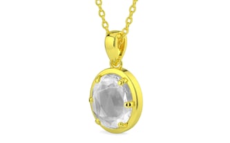 Panchdhatu Ceylon White Sapphire Pendant Limited Quality (P8)
