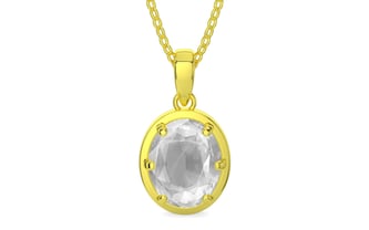 Panchdhatu Ceylon White Sapphire Pendant Limited Quality (P8)
