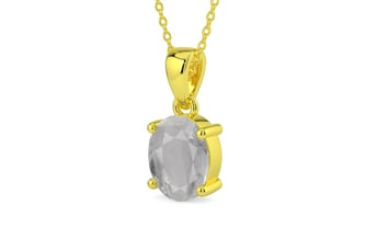 Panchdhatu Ceylon White Sapphire Pendant Prime Quality (P10)