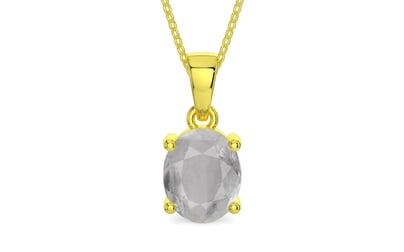Panchdhatu Ceylon White Sapphire Pendant Prime Quality (P10)