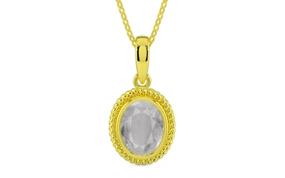 Panchdhatu Ceylon White Sapphire Pendant Prime Quality (P7)
