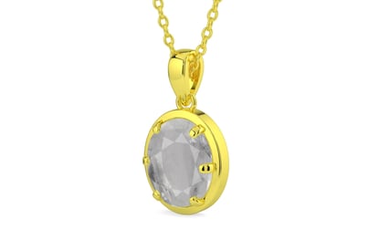 Panchdhatu Ceylon White Sapphire Pendant Prime Quality (P8)