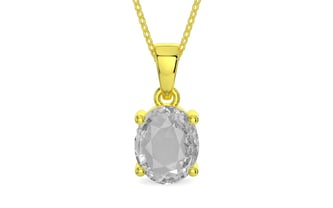 Panchdhatu Ceylon White Sapphire Pendant Rare Quality (P10)