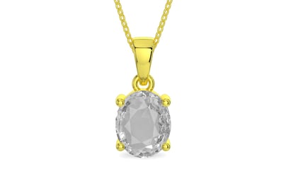 Panchdhatu Ceylon White Sapphire Pendant Rare Quality (P10)