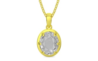 Panchdhatu Ceylon White Sapphire Pendant Rare Quality (P8)
