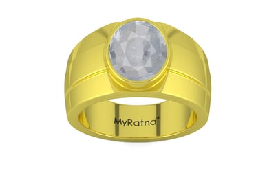 Panchdhatu Ceylon White Sapphire Ring Fine Quality (R1)