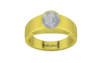 Panchdhatu Ceylon White Sapphire Ring Fine Quality (R10)