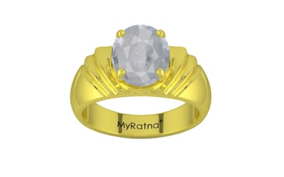 Panchdhatu Ceylon White Sapphire Ring Fine Quality (R4)