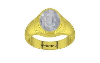 Panchdhatu Ceylon White Sapphire Ring Fine Quality (R7)