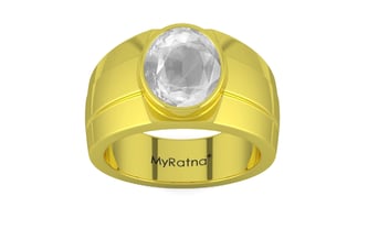 Panchdhatu Ceylon White Sapphire Ring Limited Quality (R1)