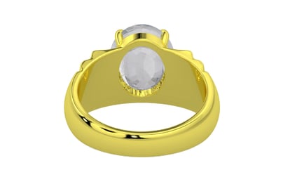 Panchdhatu Ceylon White Sapphire Ring Limited Quality (R4)