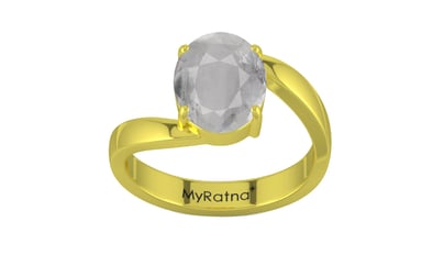 Panchdhatu Ceylon White Sapphire Ring Prime Quality (R2)