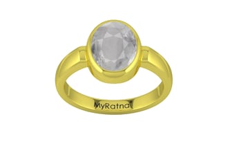 Panchdhatu Ceylon White Sapphire Ring Prime Quality (R6)