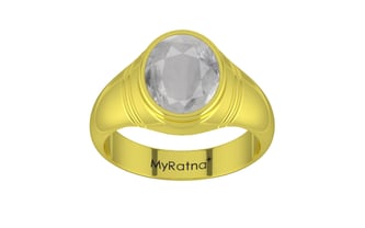 Panchdhatu Ceylon White Sapphire Ring Prime Quality (R7)