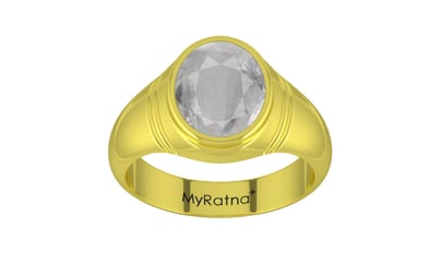 Panchdhatu Ceylon White Sapphire Ring Prime Quality (R7)