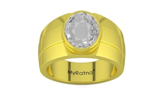 Panchdhatu Ceylon White Sapphire Ring Rare Quality (R1)