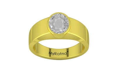 Panchdhatu Ceylon White Sapphire Ring Rare Quality (R10)