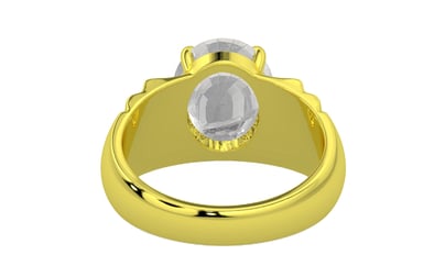 Panchdhatu Ceylon White Sapphire Ring Rare Quality (R4)