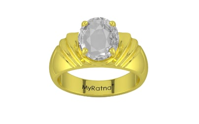 Panchdhatu Ceylon White Sapphire Ring Rare Quality (R4)