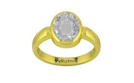 Panchdhatu Ceylon White Sapphire Ring Rare Quality (R6)