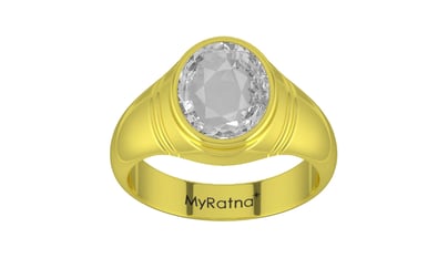 Panchdhatu Ceylon White Sapphire Ring Rare Quality (R7)