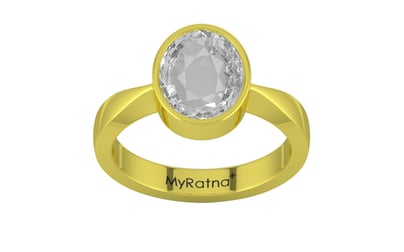 Panchdhatu Ceylon White Sapphire Ring Rare Quality (R9)