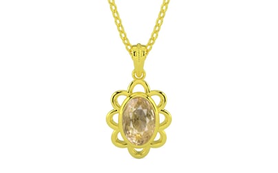 Panchdhatu Ceylon Yellow Sapphire Pendant Fine Quality (P3)