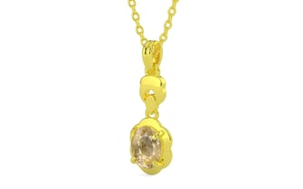 Panchdhatu Ceylon Yellow Sapphire Pendant Fine Quality (P6)