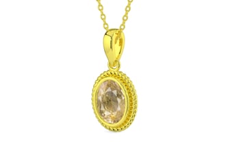 Panchdhatu Ceylon Yellow Sapphire Pendant Fine Quality (P7)