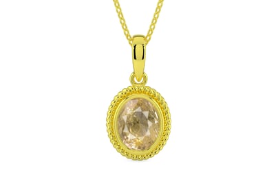 Panchdhatu Ceylon Yellow Sapphire Pendant Fine Quality (P7)