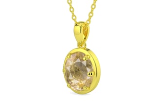 Panchdhatu Ceylon Yellow Sapphire Pendant Fine Quality (P8)